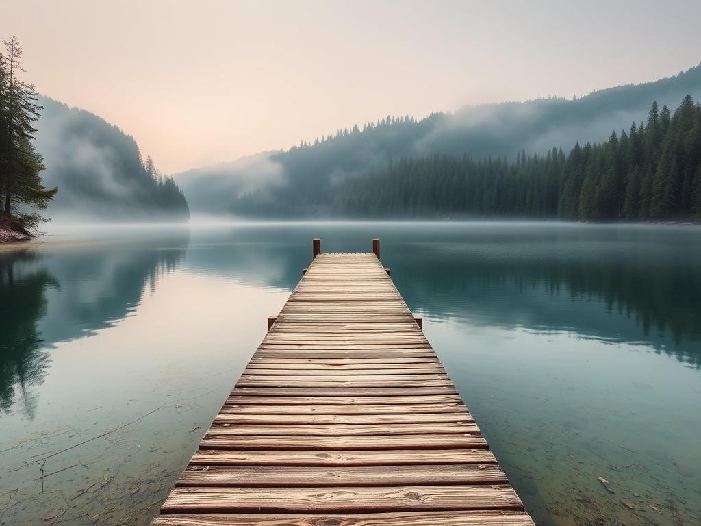 Holzsteg am Lunzer See, Badeseen Österreich Holzsteg am Lunzer See, Badeseen Österreich