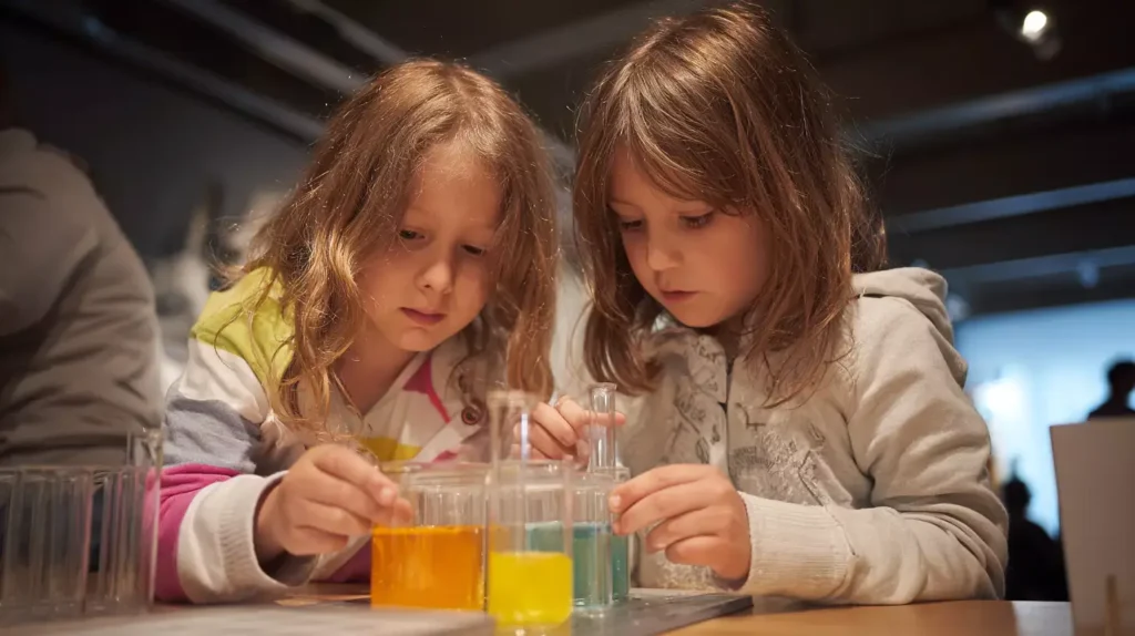 Kinder experimentieren im Science Center des Haus der Natur in Salzburg