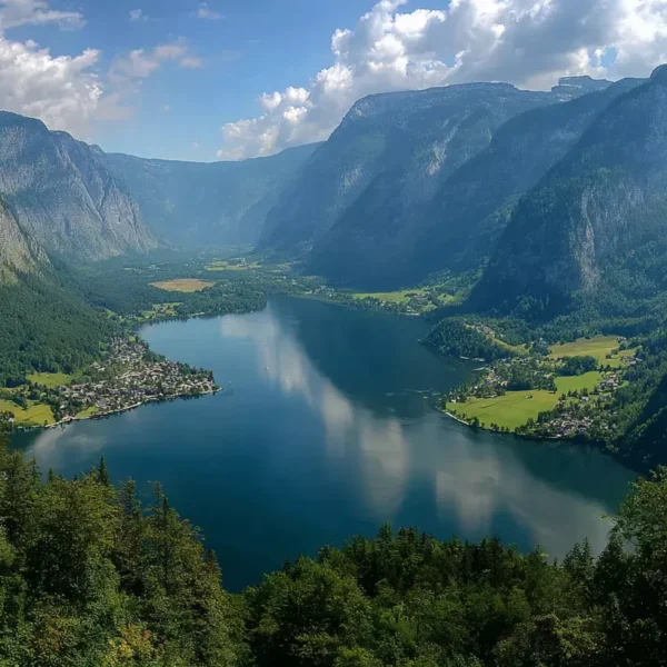 Panoramablick auf den Hallstätter See - eines der beliebtesten Ausflugsziele in Österreich