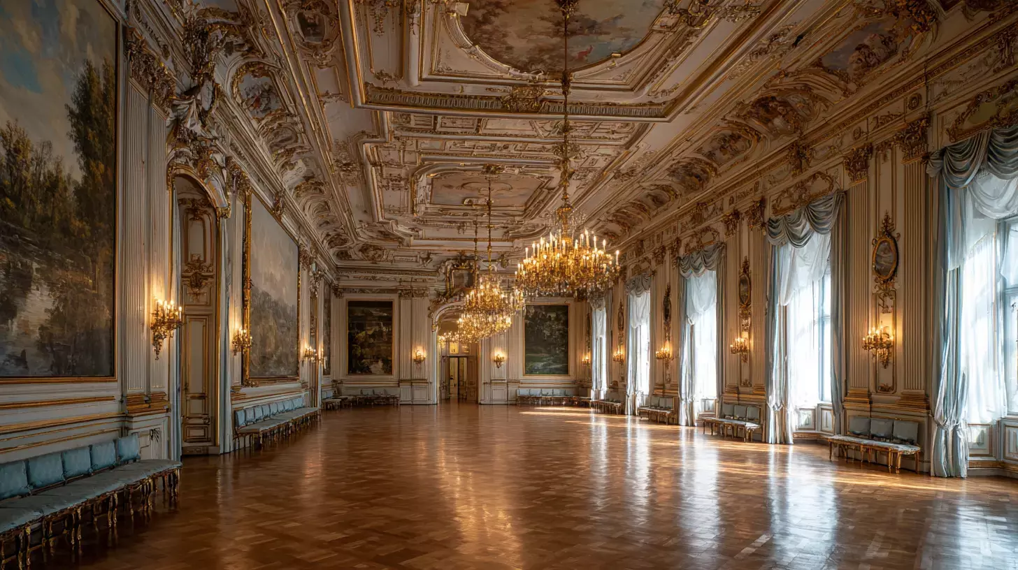 Prunkvoller Saal in der Kaiserlichen Hofburg Innsbruck - historische Sehenswürdigkeit von Innsbruck