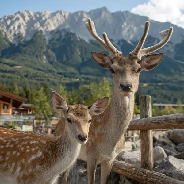 Tiere im Alpenzoo Innsbruck mit Bergpanorama - familienfreundliche Sehenswürdigkeit von Innsbruck Tiere im Alpenzoo Innsbruck mit Bergpanorama - familienfreundliche Sehenswürdigkeit von Innsbruck