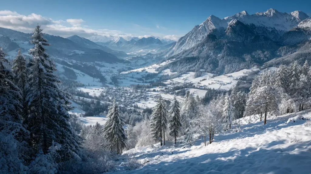 Winterlandschaft in Kitzbühel - ein beliebtes Ausflugsziel in Österreich im Winter Winterlandschaft in Kitzbühel - ein beliebtes Ausflugsziel in Österreich im Winter